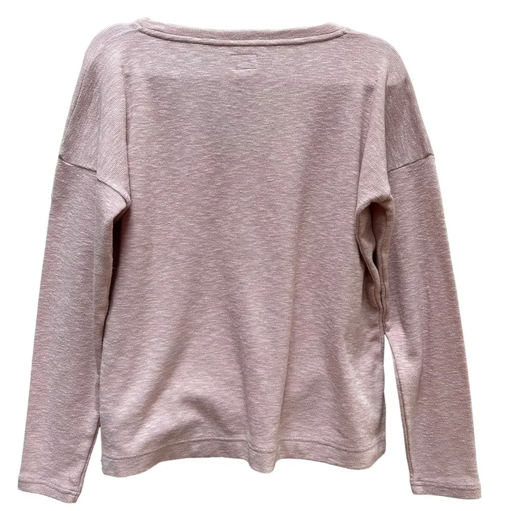 J. Crew Vintage Fleece Sweater Pink V-Neck Pullover Coquette Casual‎ Preppy M